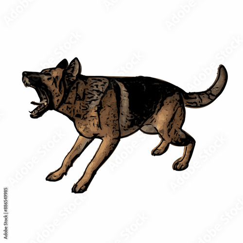 Realistic dog vector ilustration design 