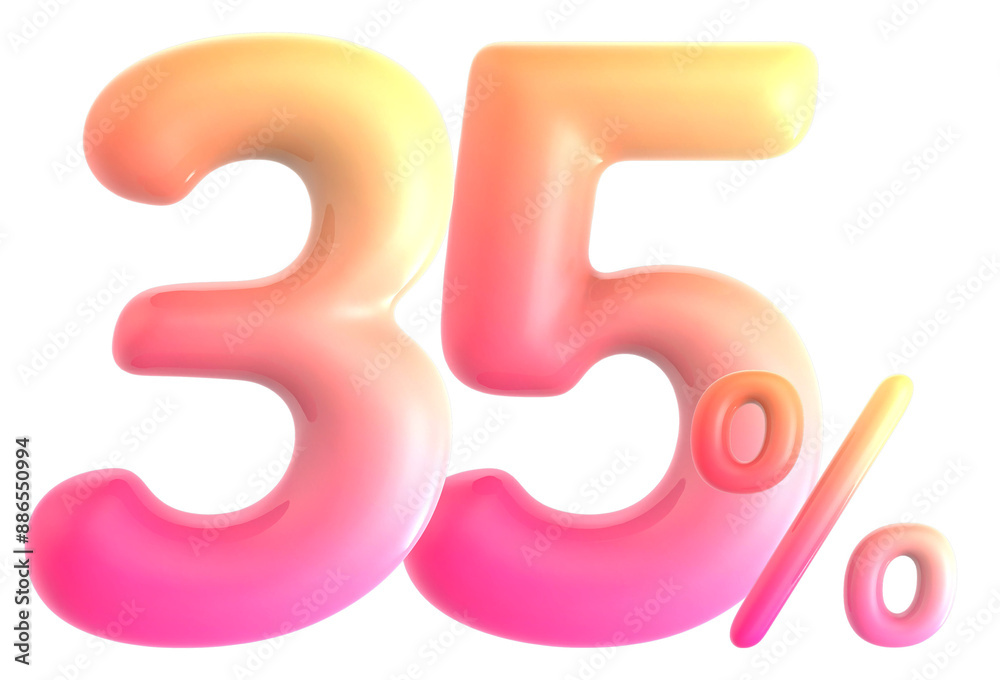 Gradient Number 35 Percent 3d rendering Gradient Number 35 Percent 3d rendering