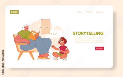 Grandparents Day. Flat Vector Illustration