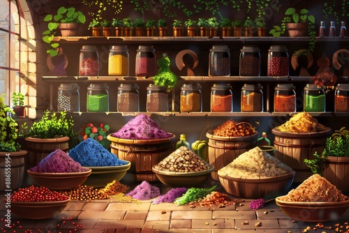 Spice production background in India Generative Ai