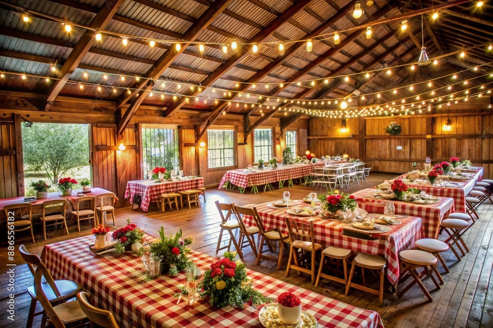 Empty traditional country and rural party venue Empty traditional country and rural party venue
