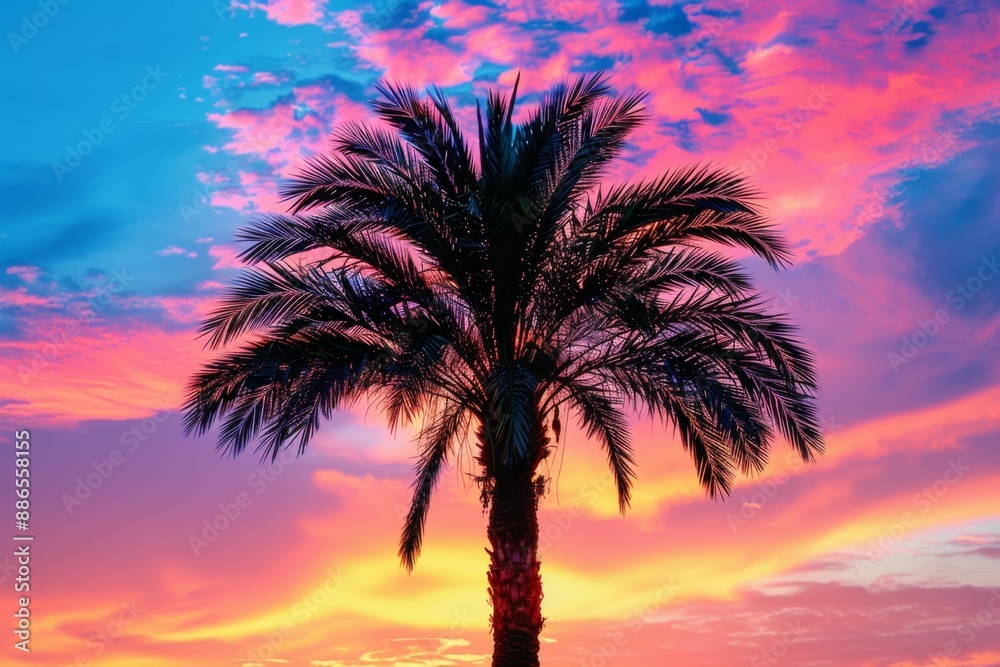Palm Tree Silhouette at Sunset Palm Tree Silhouette at Sunset