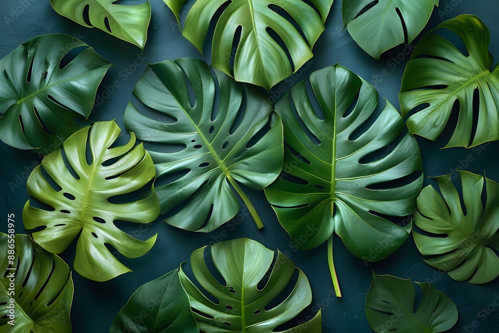 Tropical Monstera Leaves Pattern for Nature-Inspired Design, Print, Card, Poster Tropical Monstera Leaves Pattern for Nature-Inspired Design, Print, Card, Poster