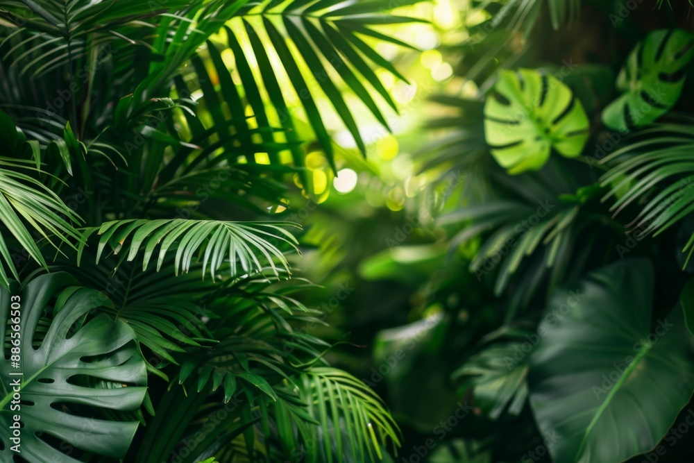 Lush Green Jungle Foliage