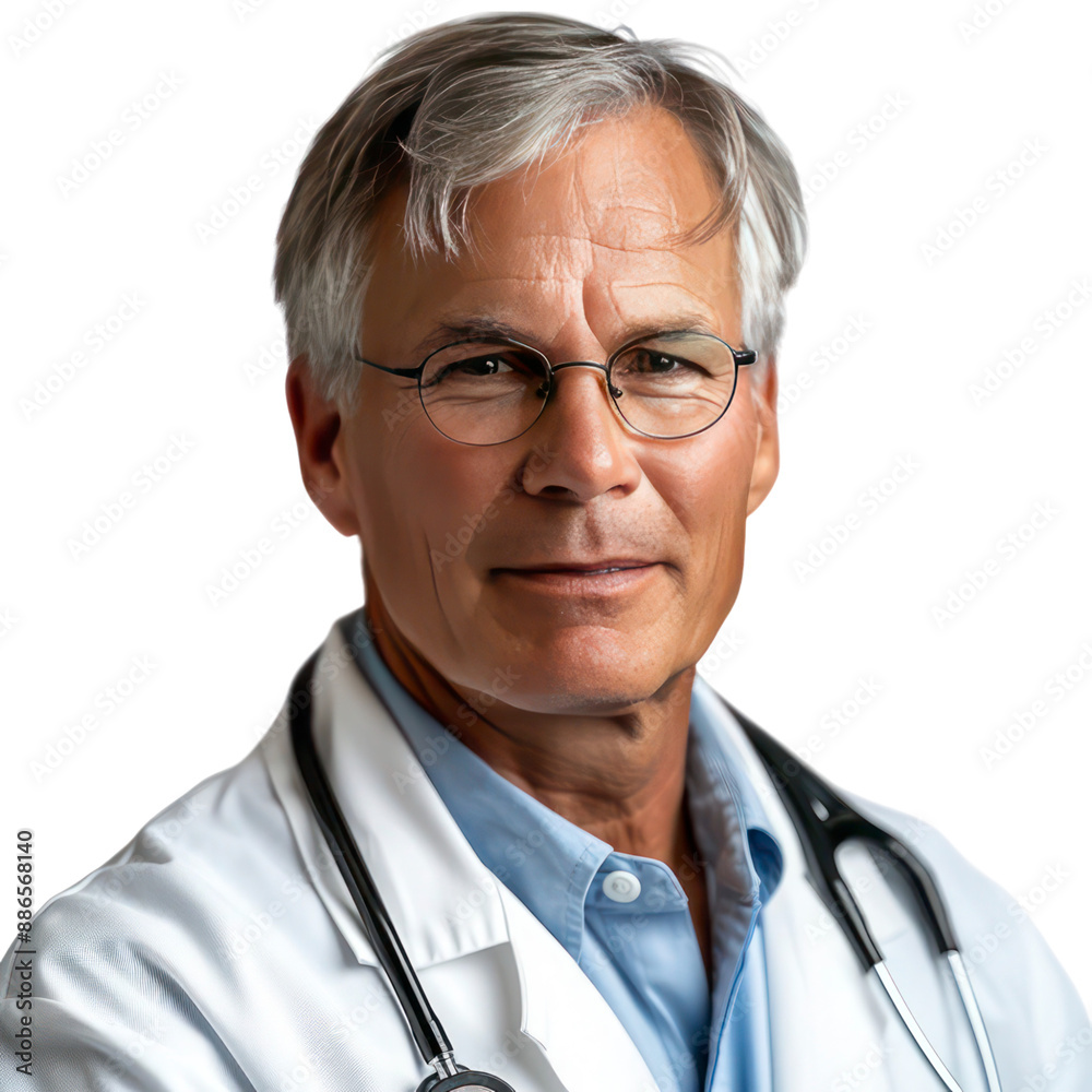 Protait of a doctor isolated on a transparent background Protait of a doctor isolated on a transparent background