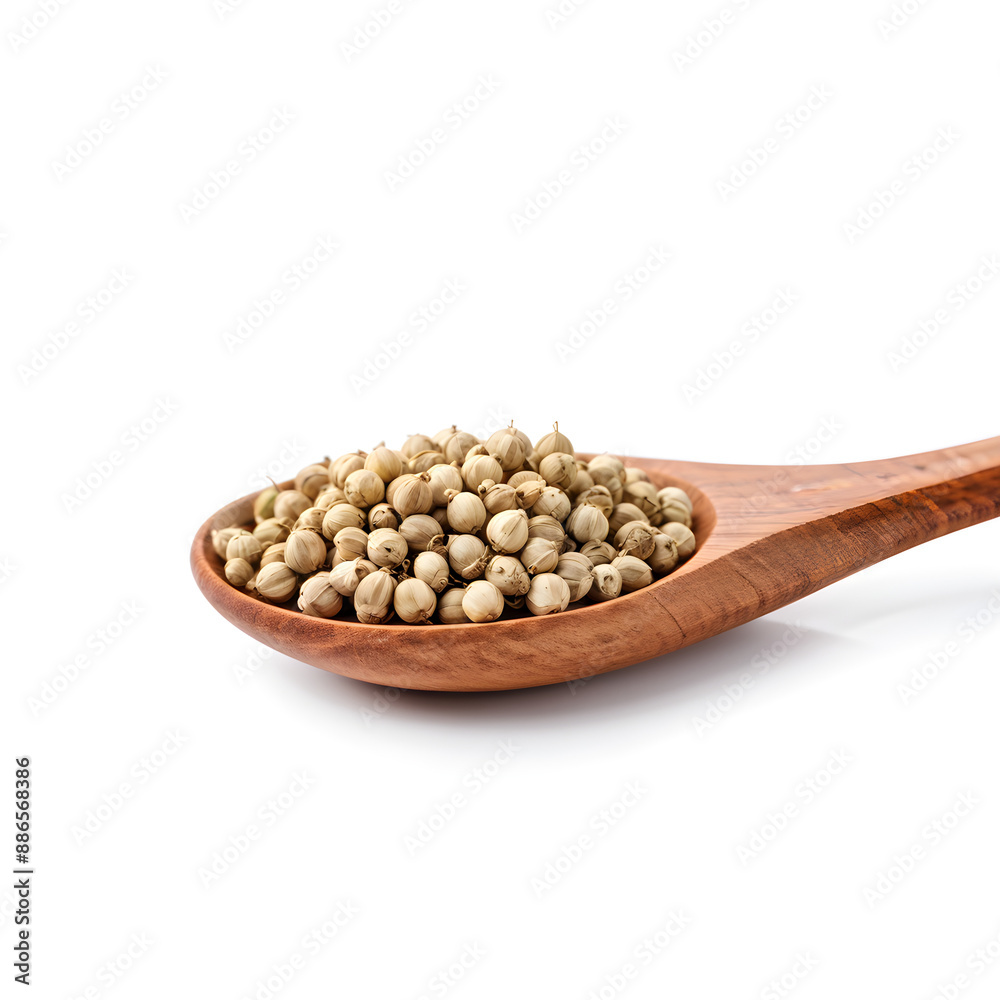 coriander seeds isolated on white background
