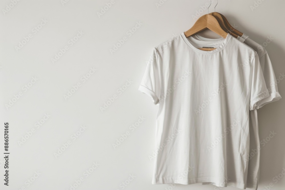 Plain White T-Shirt on Hanger Plain White T-Shirt on Hanger