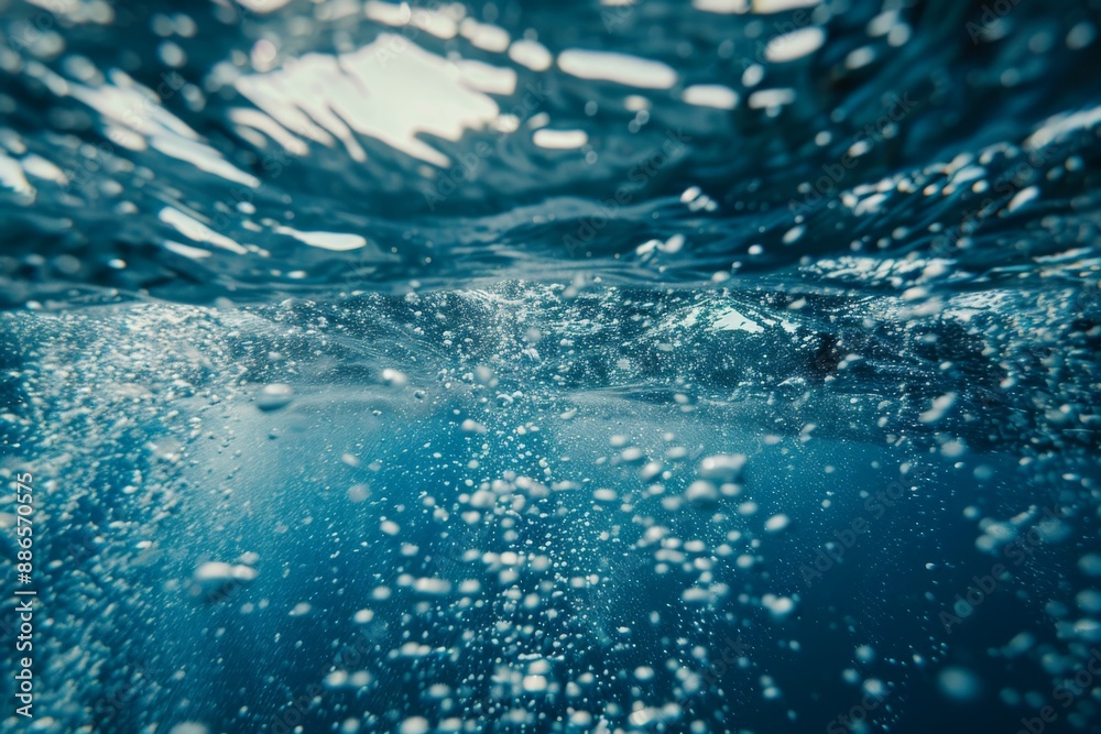 Underwater Bubbles Ocean Scene Underwater Bubbles Ocean Scene