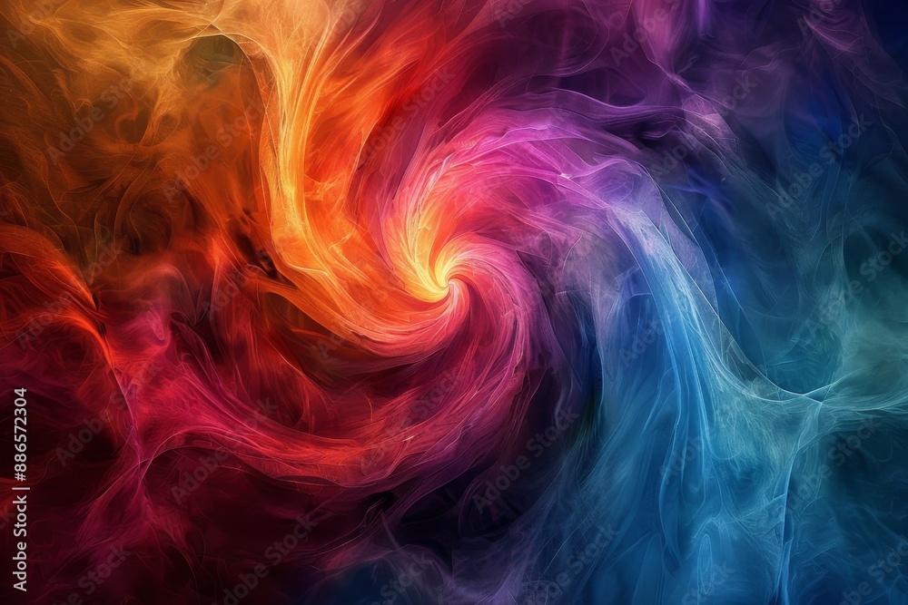 Abstract Colorful Swirl Background