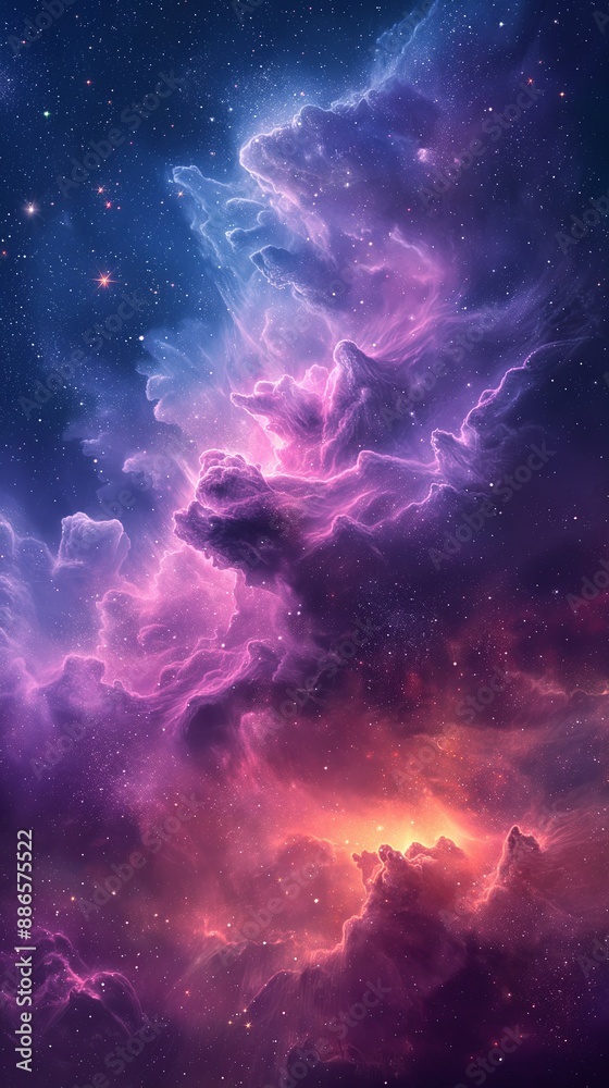 Stunning Nebula in Pink, Purple, and Blue, ideal for space art, cosmic backgrounds, and sci-fi projects Stunning Nebula in Pink, Purple, and Blue, ideal for space art, cosmic backgrounds, and sci-fi projects
