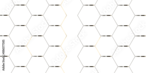 Abstract white 3d hexagon creative grid honeycomb structure mosaic pattern background. luxury minimal technology network abstraction tech digital tile vector wall banner surface polygon background.