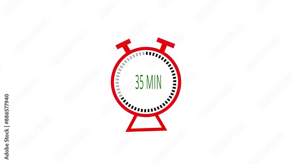 minite check clock icon animation on white background minite check clock icon animation on white background