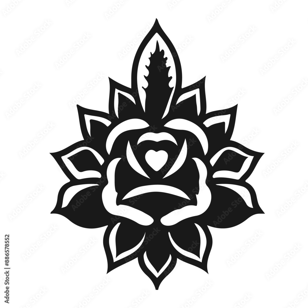 simple black flower tattoo design simple black flower tattoo design
