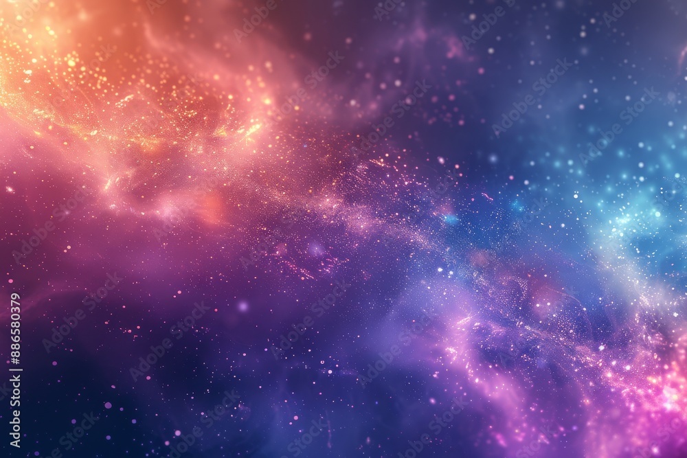 Fototapeta premium Cosmic Nebula with Glittering Dust