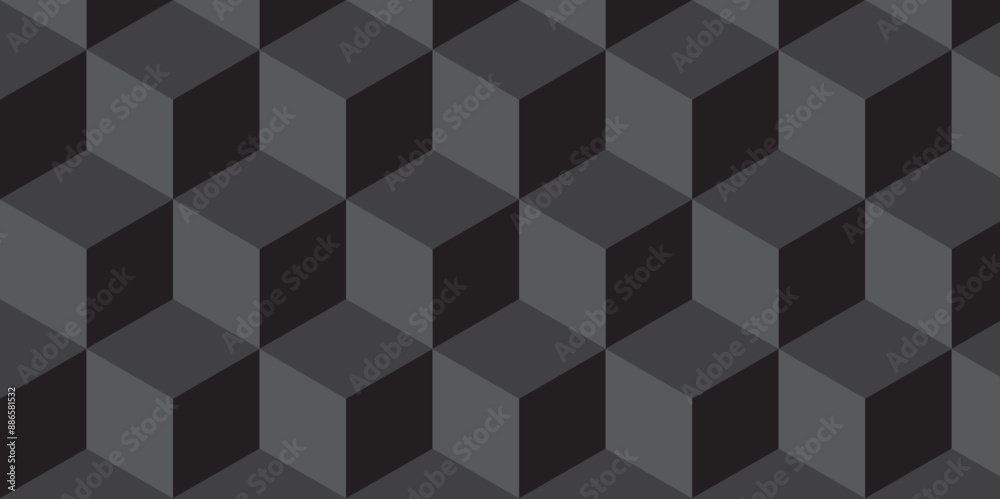 Minimal abstract dark black background from cubes victor art. Geometric tiles and mosaic creative stylish seamless pattern block cube background. minimal hexagon Cubes mosaic shape vector design Minimal abstract dark black background from cubes victor art. Geometric tiles and mosaic creative stylish seamless pattern block cube background. minimal hexagon Cubes mosaic shape vector design
