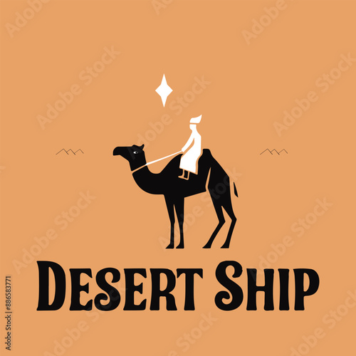 A man driving the desert ship - camel-Camel caravan - Kingdom of Saudi Arabia