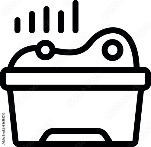 Baby bathtub with a built in thermometer, ensuring a safe and enjoyable bath time for babies