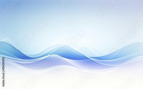 Abstract blue wave background with soft gradient.