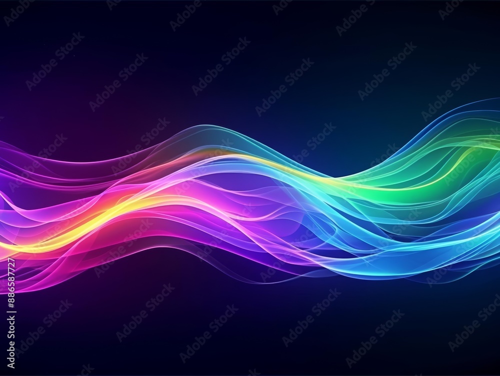 Fototapeta premium Abstract colorful wave background for digital art and design.