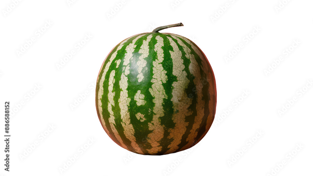 a ripe watermelon isolated on white background. a ripe watermelon isolated on white background.