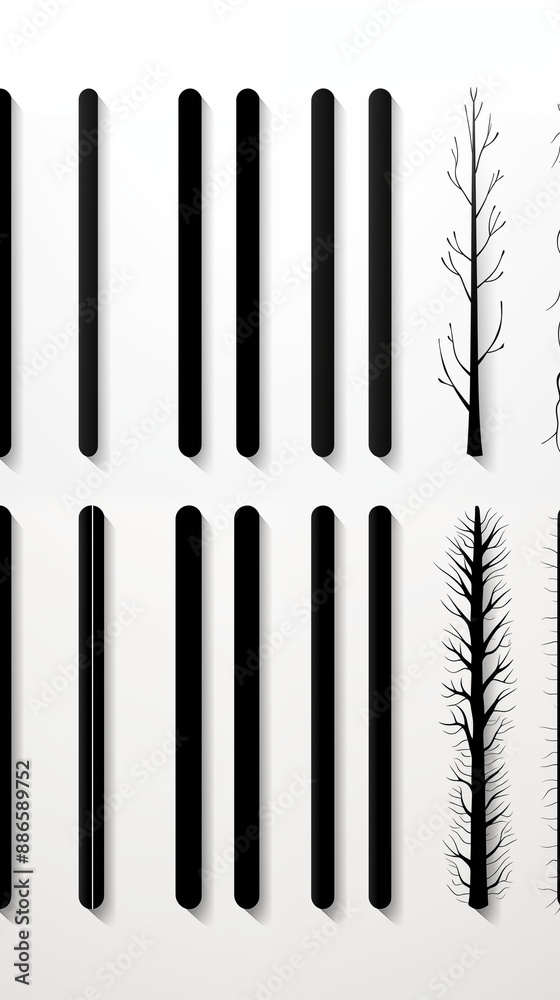 Black Bar Lines on White Background, Abstract Image, Texture, Pattern Background, Wallpaper, Smartphone Cover and Screen, Cell Phone, Computer, Laptop, 9:16 and 16:9 Format Black Bar Lines on White Background, Abstract Image, Texture, Pattern Background, Wallpaper, Smartphone Cover and Screen, Cell Phone, Computer, Laptop, 9:16 and 16:9 Format