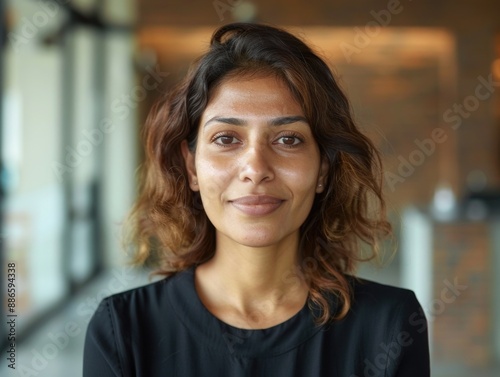 Close-up portrait of a person wearing a black shirt