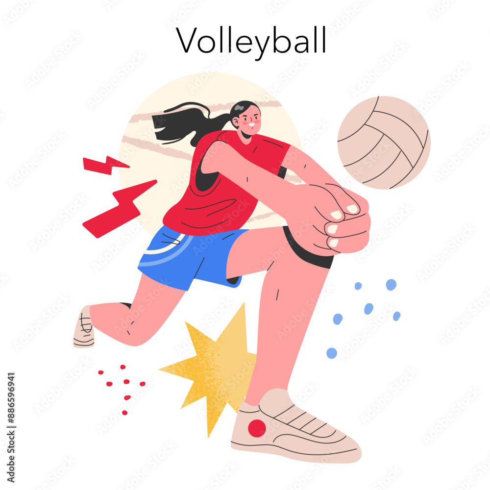 Fototapeta premium Games. Flat Vector Illustration