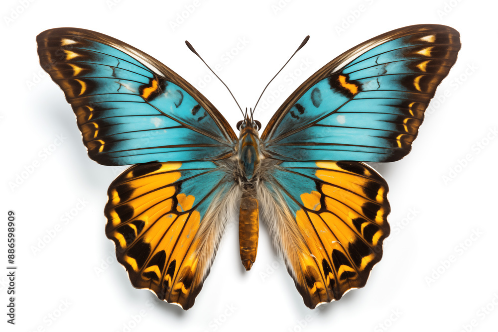 Obraz premium A beautiful butterfly isolated on white background. Butterfly.