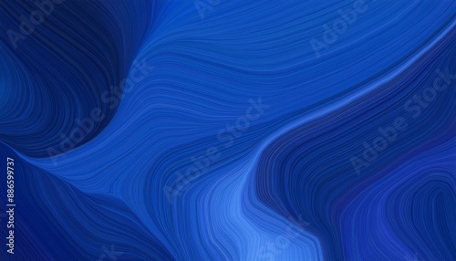 colorful and elegant vibrant abstract art waves graphic with contemporary waves design with midnight blue, teal blue and very dark blue color