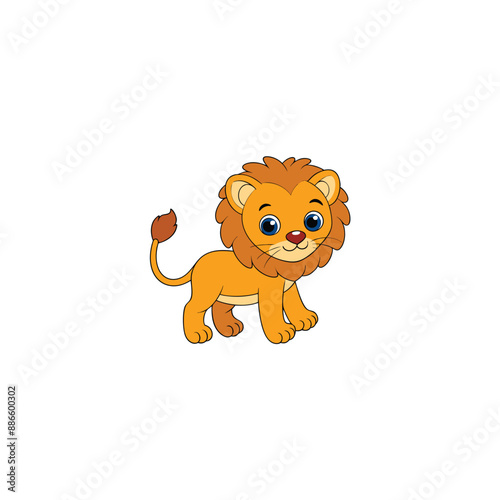 Baby Lion  Isolated  in white