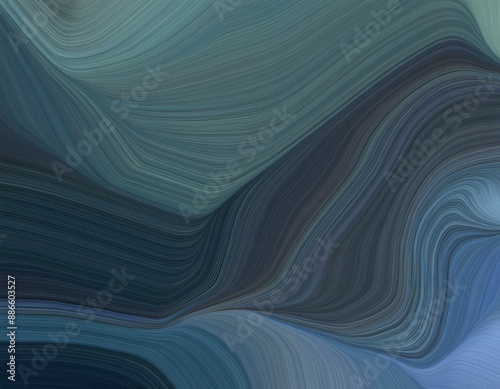 unobtrusive elegant modern soft swirl waves background illustration with dark slate gray, slate gray and dark gray color