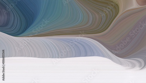 unobtrusive header with colorful elegant curvy swirl waves background illustration with silver, dim gray and light slate gray color