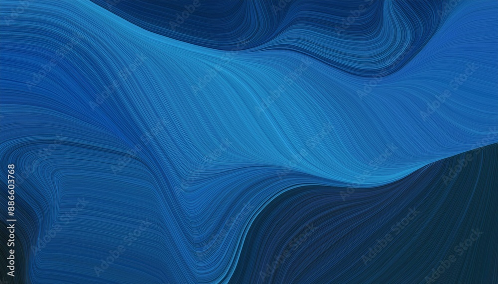 wide colored banner with waves. elegant curvy swirl waves background illustration with teal blue, very dark blue and steel blue color wide colored banner with waves. elegant curvy swirl waves background illustration with teal blue, very dark blue and steel blue color