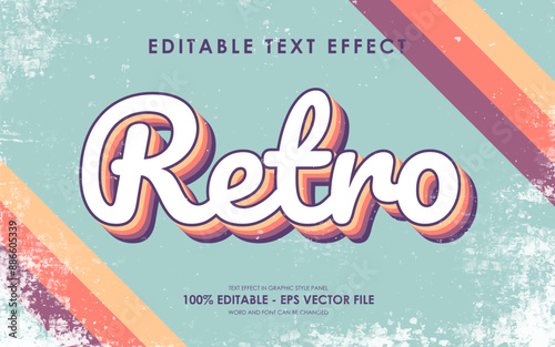 Editable Retro Text Effect