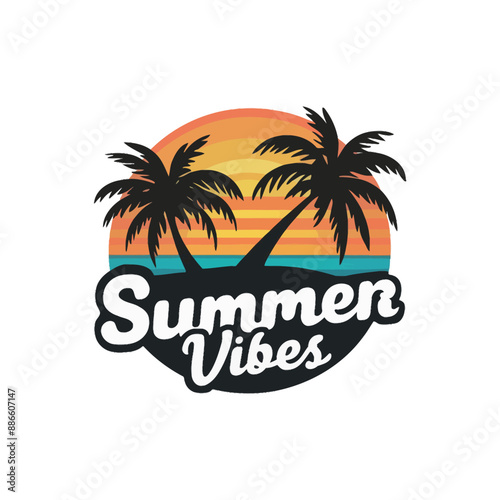 Summer Vibes Typography Design and Free Vector