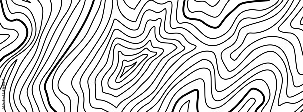 Naklejka premium Contour background. Topographic map pattern background. Abstract wavy lines background. Background with topographic contours. Topographic contour map background.