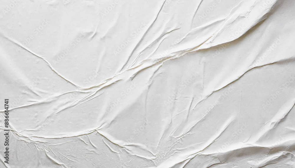 Blank white crumpled and creased paper poster texture background Blank white crumpled and creased paper poster texture background