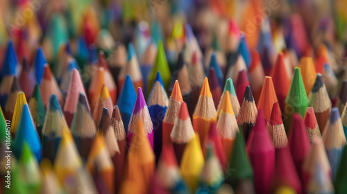 Vibrant Crayon Illustration...