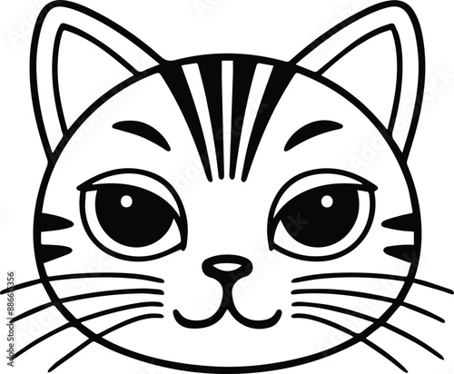 Smiling cat. Vector