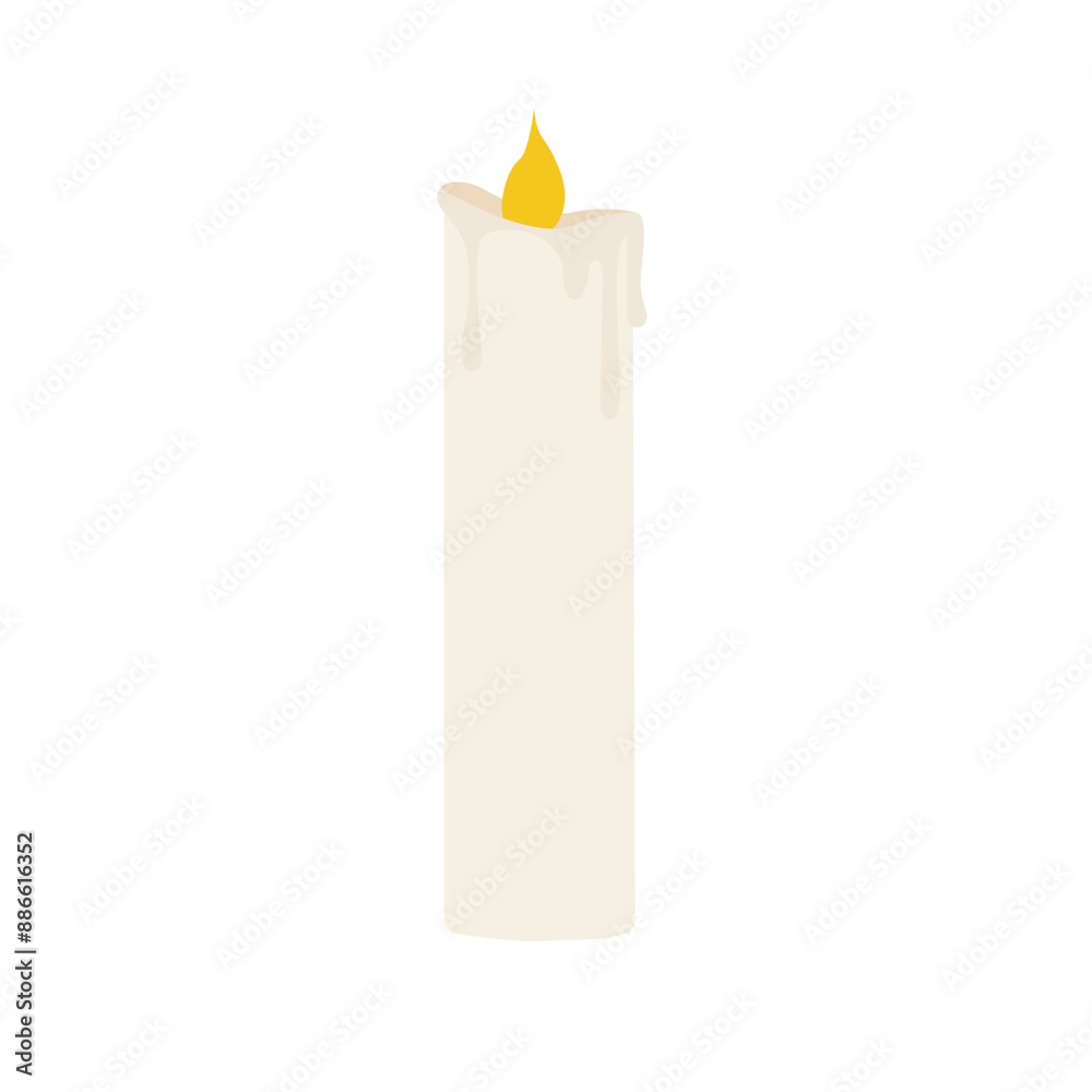 Candle vector illustration drawing light