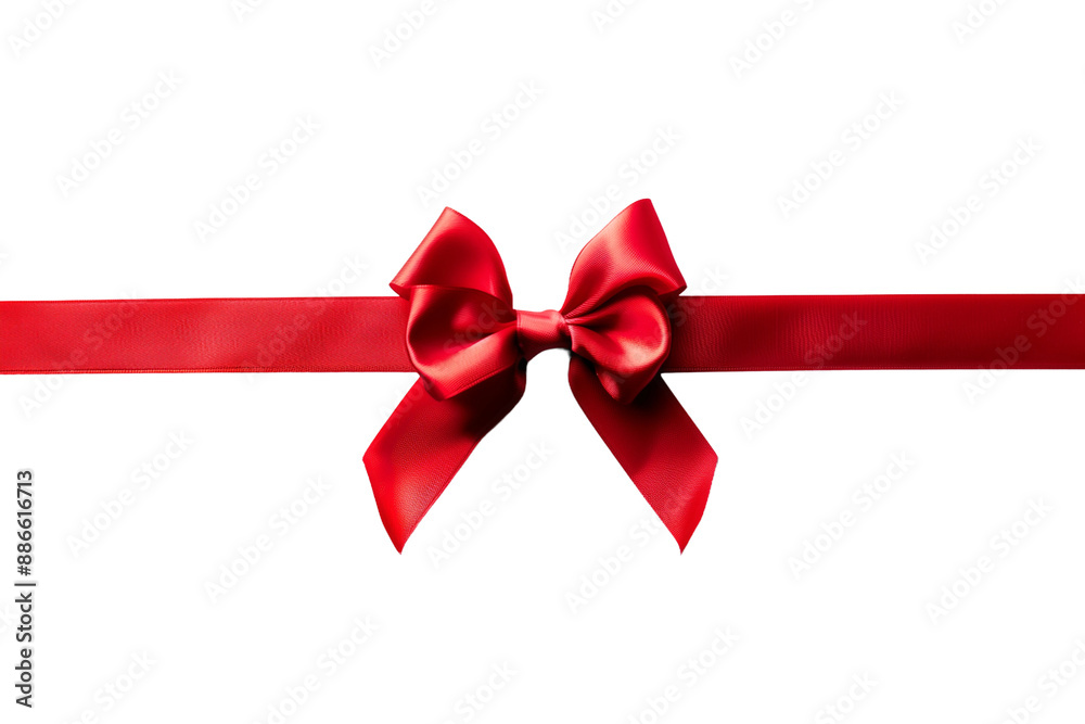 Red Ribbon Bows Isolated On transparent Background Red Ribbon Bows Isolated On transparent Background