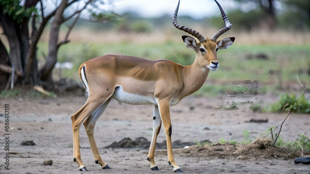 Männliche Schwarzfersenantilope (Impala) Männliche Schwarzfersenantilope (Impala)
