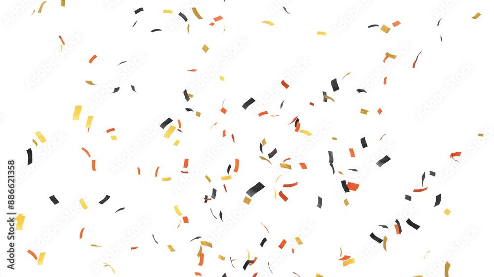 halloween confetti explosion on white background