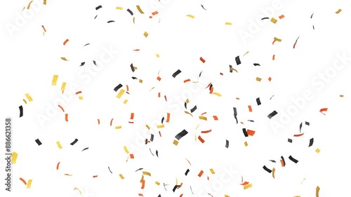 halloween confetti explosion on white background