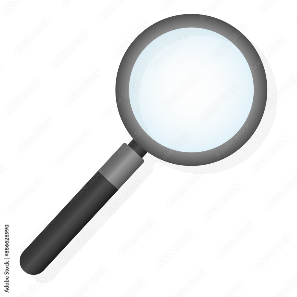 Realistic magnifying glass. Vector illustration Realistic magnifying glass. Vector illustration