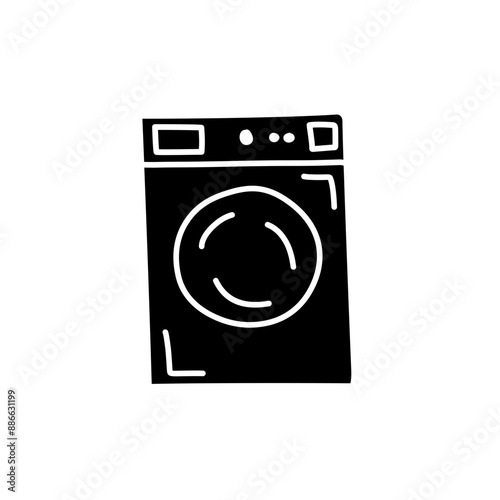 washing machine silhouette icon