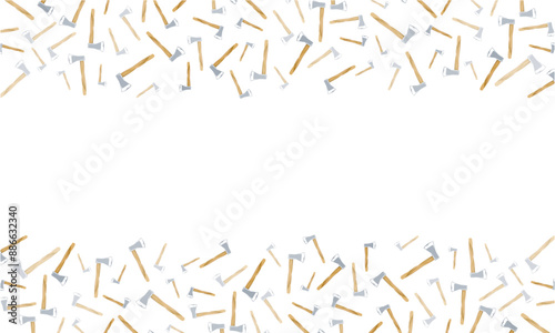 Falling Axe Hatchet Border Background Throwing Axes