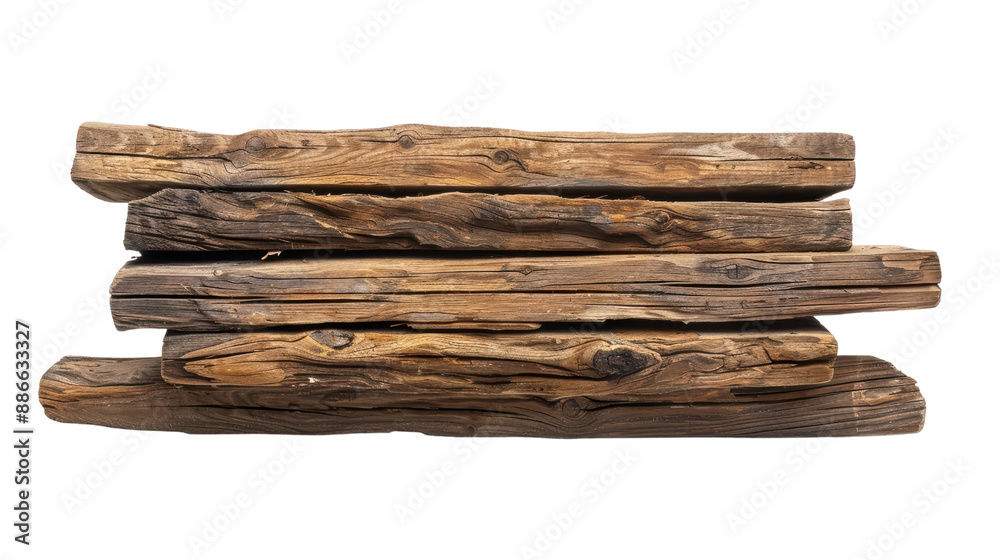 Fototapeta premium Stack of Rustic Wooden Planks