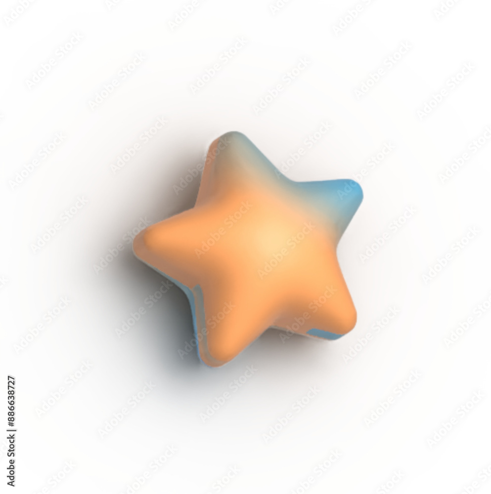 Obraz premium Unique colorful 3D star shape