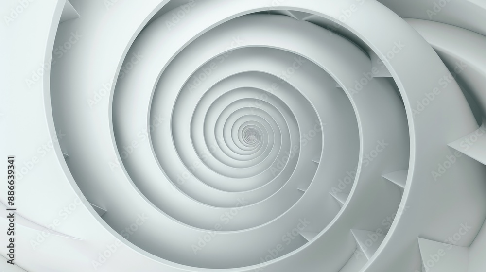Spiral design on white background